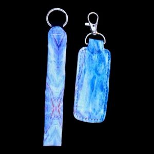 5 for $25 Wrist Lanyard Strap Lip Balm Holder Keychain Lipstick Lighter Tie Dye
